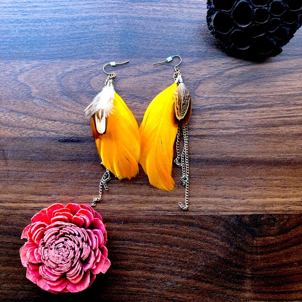 Feather earrings